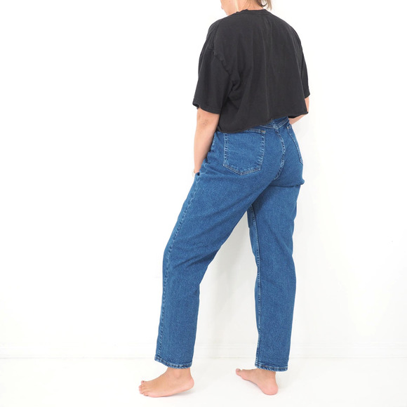 90s Vintage Straight Leg Jeans Women's Size 18 Relaxed Fit High Waisted Waist 39 - Picture 5 of 7